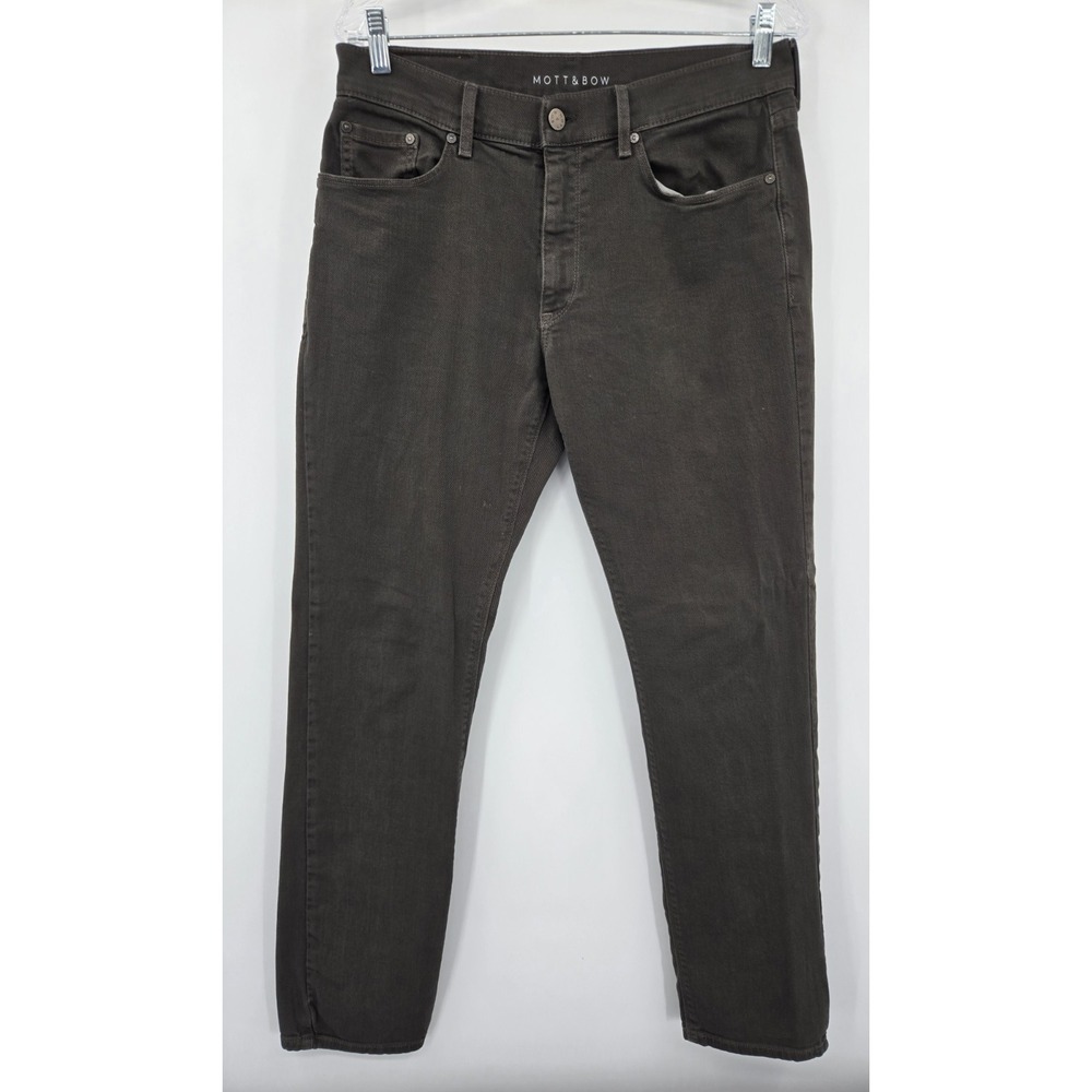 Mott & Bow Mercer Slim Fit Jeans Mens 32x32 Olive Green Stretch Twill Pants